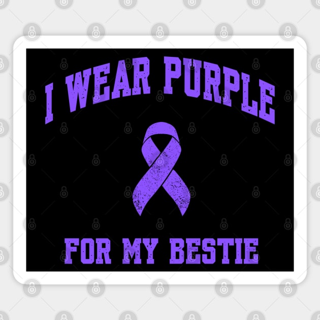 I Wear Purple for My Bestie Magnet by Stylecombinator